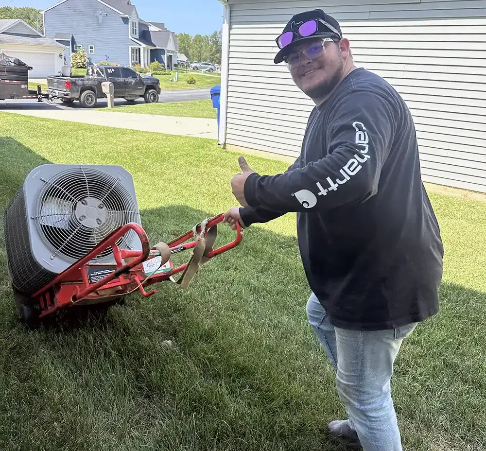 Junk removal team at work